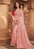 Pink net festival wear saree 1603