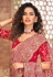 Pink net festival wear saree 1605