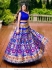 Bollywood Model Royal Blue banarasi silk lehenga