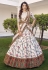 Off white silk circular lehenga choli 1911