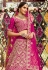 Magenta raw silk bridal lehenga choli 7135