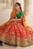 Red banarasi silk a line lehenga choli 1203