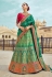 Sea green banarasi silk a line lehenga choli 1206