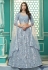 Sky blue georgette circular lehenga choli 1901