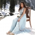 Sea blue Indo western Gharara crop top bridesmaid dress