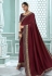 Wine silk saree with blouse 3509