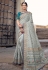 Grey banarasi silk festival wear saree 6206