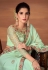 Pista green georgette festival wear saree 6209