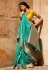 Turquoise silk saree with blouse 1425