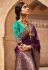 Purple silk saree with blouse 1429