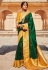 Green silk saree with blouse 1431