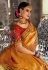 Mustard banarasi silk saree with blouse 5203