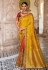 Mustard banarasi silk saree with blouse 5207