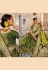 Light green banarasi silk half n half saree 5210