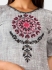 Grey cotton casual wear embroidered Kurti Palazzo