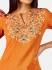 Orange cotton casual wear embroidered Kurti Palazzo
