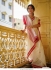 Bollywood Model White and Red Bengali saree