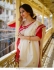 Bollywood Model White and Red Bengali saree