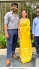 Kollywood Nayanthara Inspired Yellow and rama green silk saree