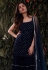 Navy blue georgette sharara suit 15003