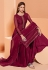 Magenta georgette kameez with palazzo 4027