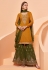 Mustard georgette sharara suit 2033