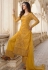 Yellow net kameez with palazzo 3306