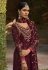 Wine georgette palazzo suit 786