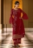 Maroon georgette kameez with palazzo 525