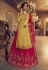 Magenta georgette indo western lehenga choli 23023