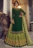 Green georgette indo western lehenga choli 23027