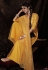 Yellow soft net sequence sharara suit 14007