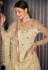 Light yellow net sequence churidar suit 227