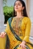 Yellow silk jacquard kameez with palazzo 3202