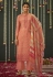 Pink cotton silk kameez with palazzo 3719