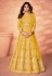 Shamita shetty yellow net long anarkali suit 9183