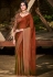 Ombre chiffon saree in Brown and honey color