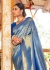 ROYAL PRINCESS GOLDEN BLUE WOVEN KANJIVARAM 145006F