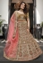 Brown velvet circular lehenga choli 9603