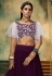 Purple faux georgette circular lehenga choli 144945