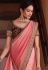 Pink silk saree with blouse 21031