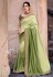 Pista green silk saree with blouse 21033