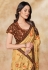 Yellow silk georgette saree with blouse 42018