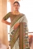 Green patola silk saree with blouse 108B