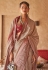 Beige silk saree with blouse 383