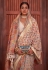 Silk Saree with blouse in Cream colour 3275E
