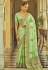Tissue silk Saree with blouse in Light green colour 31001