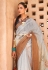 Silk Saree with blouse in Grey colour 405