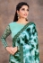 Silk satin Saree with blouse in Sea green colour 42203