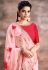 Silk satin Saree with blouse in Pink colour 42205